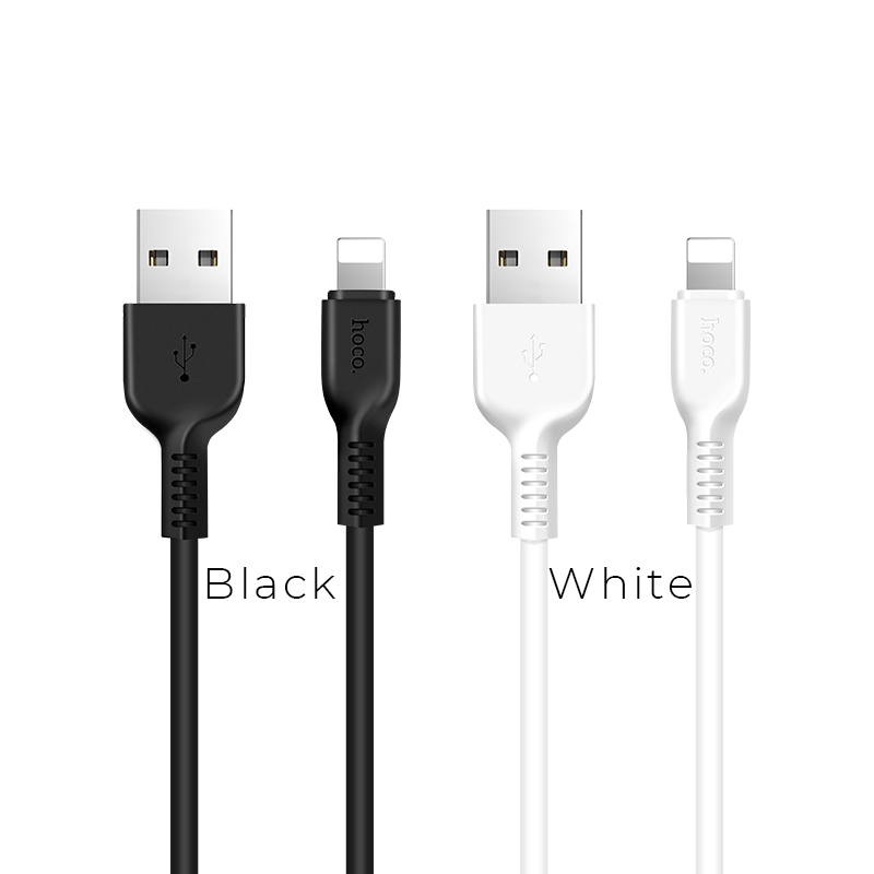 Кабель HOCO X13 USB to iP 2.4A, 1m, PVC, PVC connectors, Black — фото 4