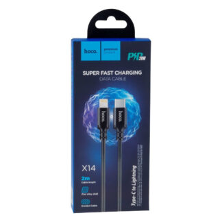 Кабель HOCO X14 Type-C to iP 3A, 20W, 2m, nylon, aluminum connectors, Black — фото 3