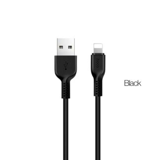 Кабель Hoco X20 USB to iP 2.4A, 1m, PVC, TPE connectors, Black