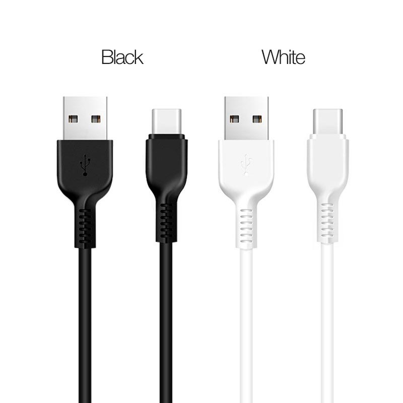 Кабель HOCO X20 USB to Type-C 3A, 1m, PVC, TPE connectors, White — фото 5