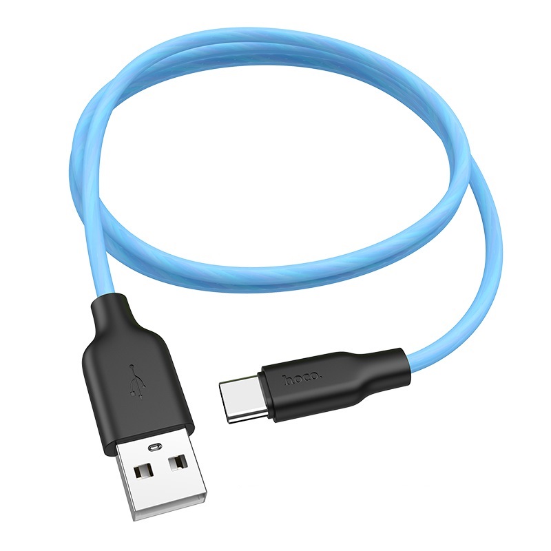 Кабель HOCO X21, USB — iP (Lightning), 2A, 1м, силіконовий, TPE-конектори, Чорний+Білий