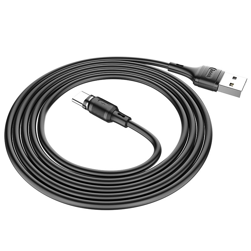 Кабель HOCO X52 USB to Type-C 3A, 1m, PVC, PVC connectors, magnetic, Black — фото 6