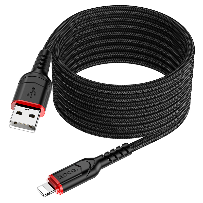 Кабель Hoco X59 Victory charging data cable iP(L=2M) Black — фото 4