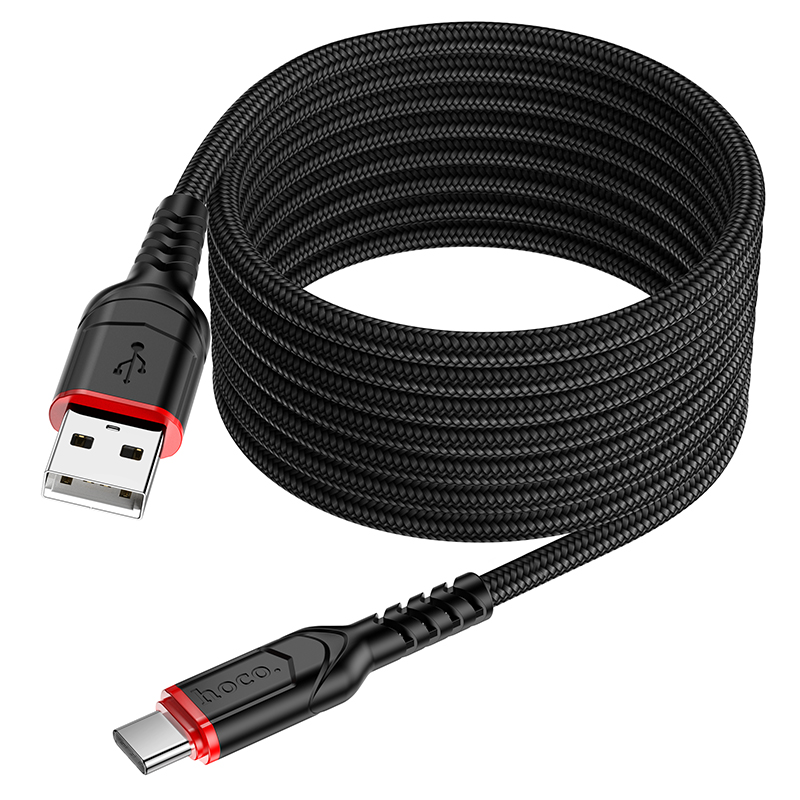Кабель Hoco X59 Victory charging data cable Type-C(L=2M) Black — фото 4