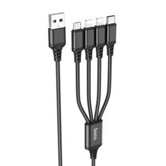 Кабель для зарядки Hoco X76 4-в-1 iP+iP+Type-C+Micro