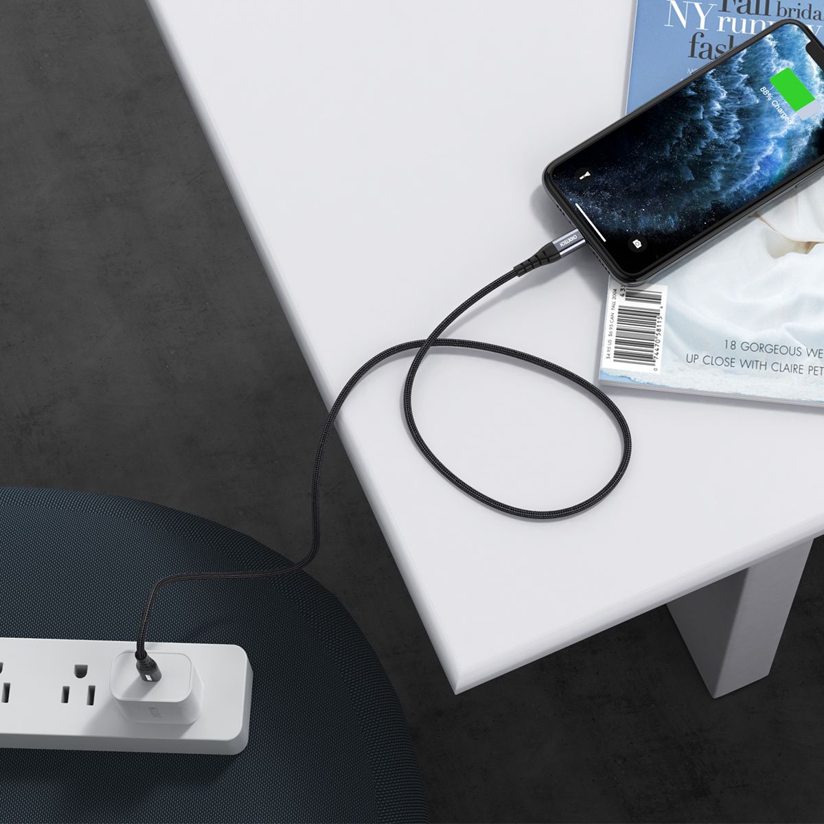 Кабель MFI, USB 2.0 Power Delivery (PD), C-тато/Lightning, 1,2 м — фото 10