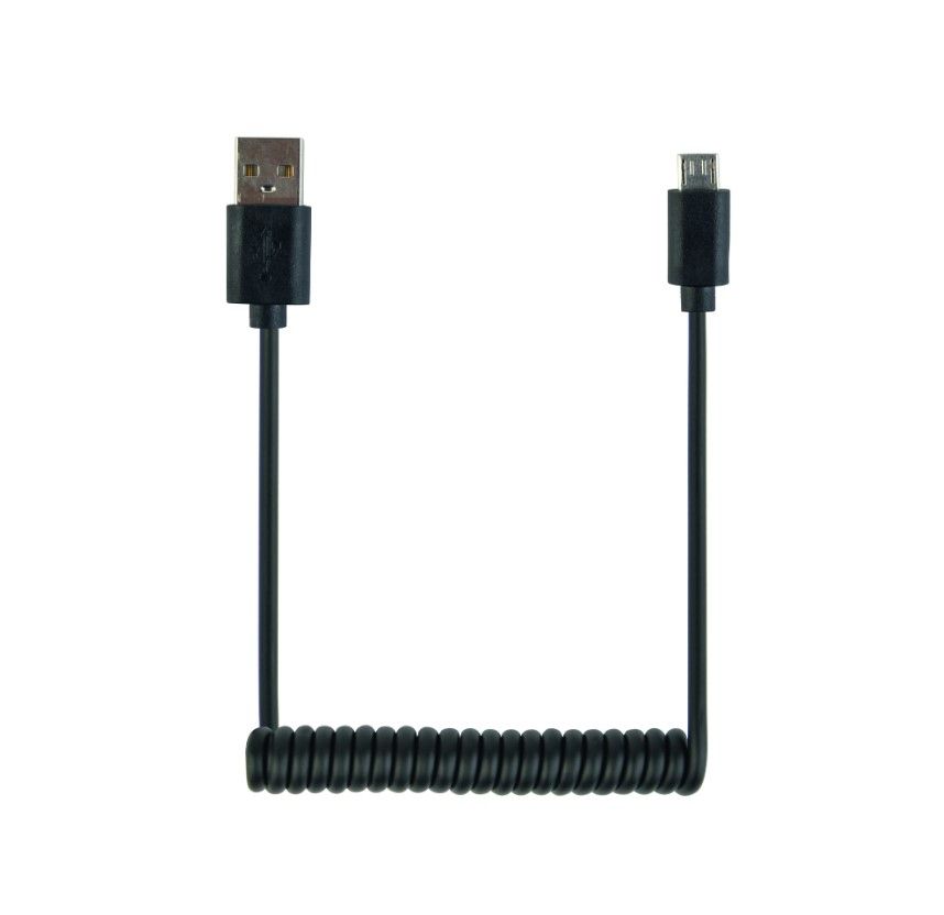 Кабель micro спіральний USB 2.0 A-тато/Micro B-тато Cablexpert