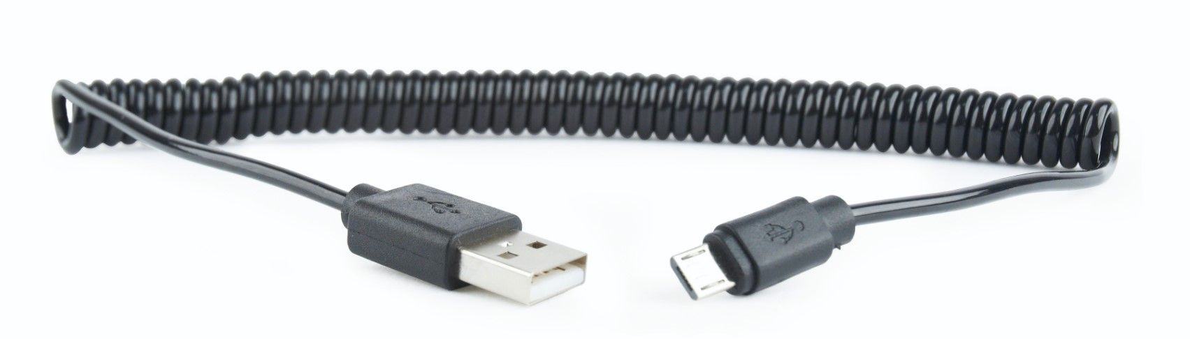 Кабель micro спіральний USB 2.0 A-тато/Micro B-тато Cablexpert — фото 2