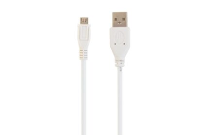 Кабель micro USB 2.0, A-тато/micro B-тато, білий, 0.5 м, преміум