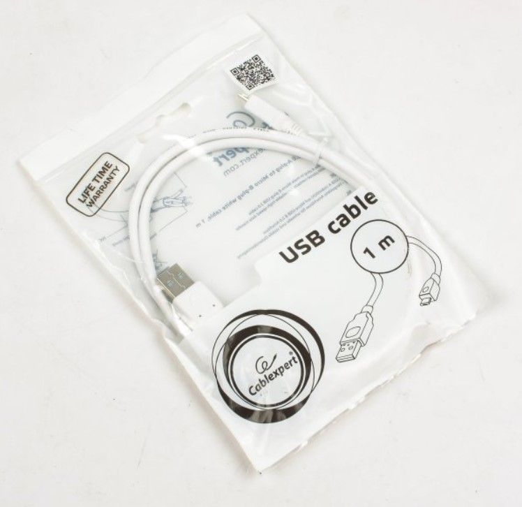 Кабель micro USB2.0, A-тато/micro B-тато, білий, 1 м, преміум — фото 5