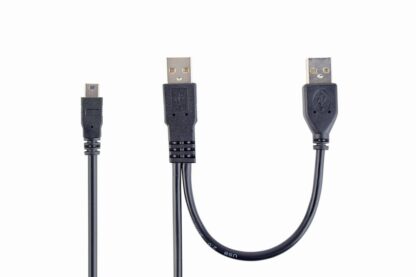 Кабель mini USB 2.0, A-папа + питание / mini USB 5-контактный, 0,9 м, премиум-класс
