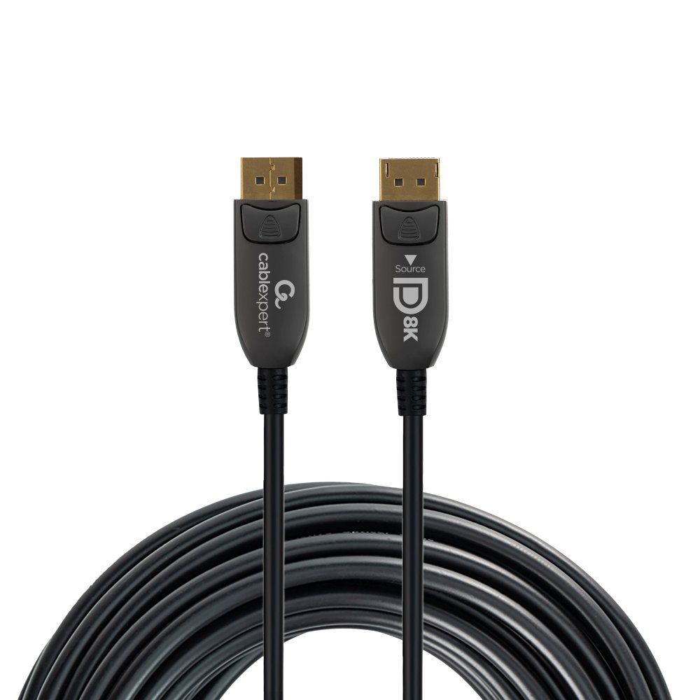 Кабель оптичний (AOC) DisplayPort V.1.4, 8 К 60 Гц/4 К 120 Гц, позолочені