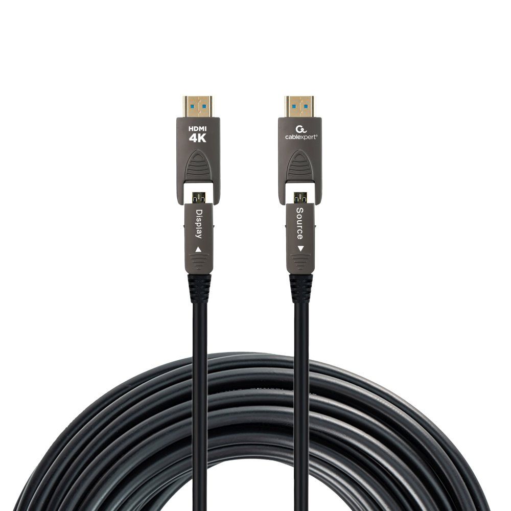 Кабель оптичний (AOC) Hdmi-A/D на A/D V.2.0, 4 К 60 Гц, позолочені