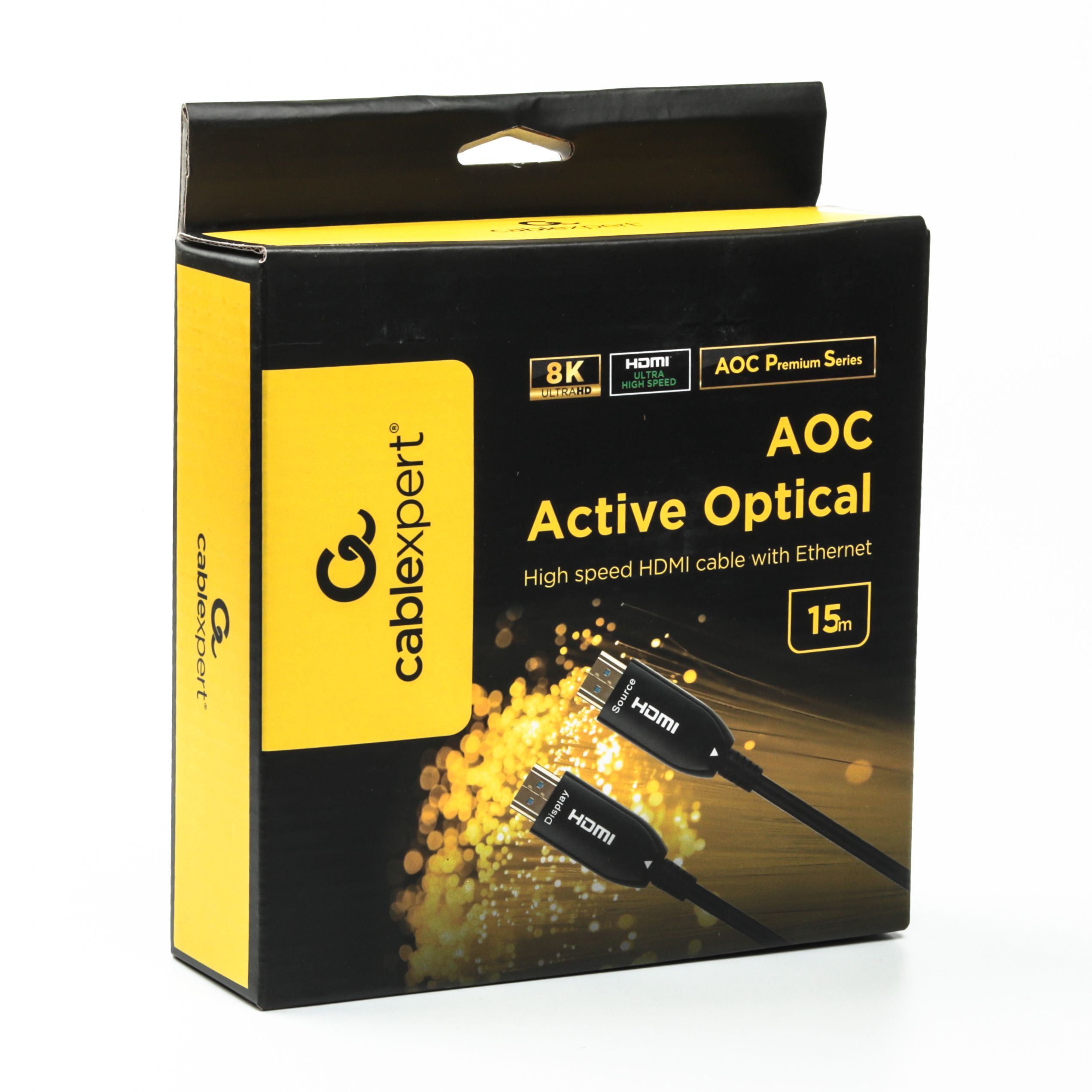 Кабель оптичний (AOC) Hdmi V.2.1, 8 К 60 Гц/4 К 144 Гц, позолочені — фото 2