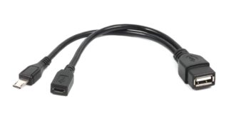Кабель OTG USB 2.0, A-мама/micro B-тато, 0.15 м Cablexpert