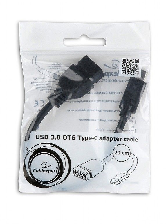 Кабель OTG USB 3.0, A-мама/Type-C, 0.2 м Cablexpert A-OTG-Cmaf3-01 — фото 2