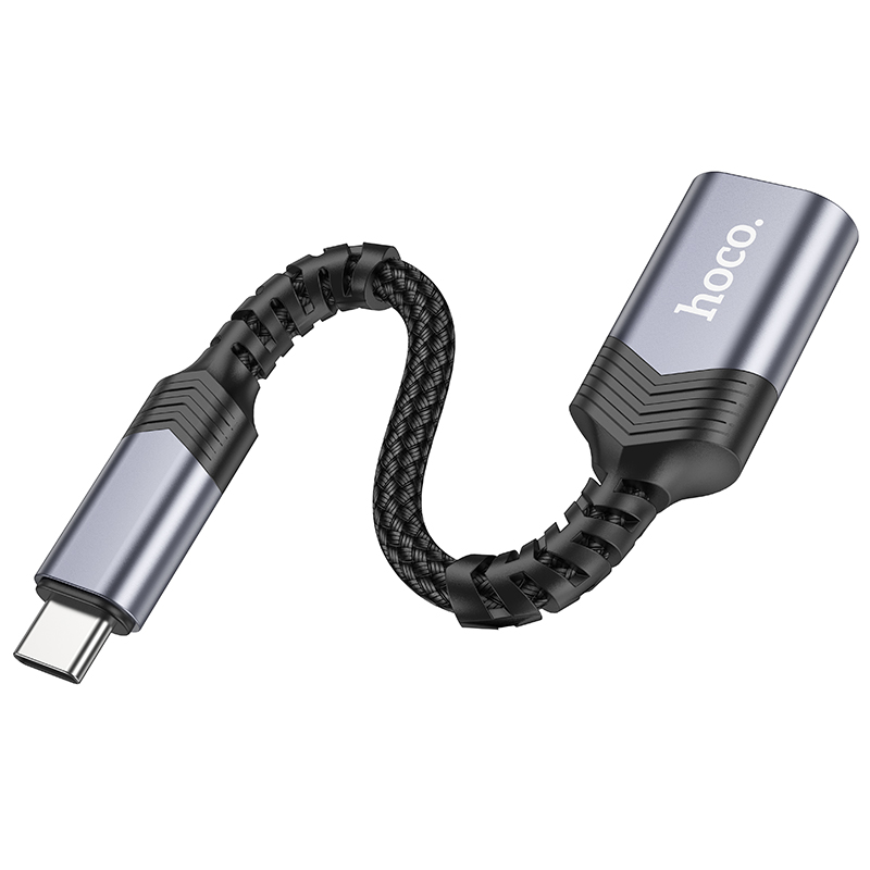 Кабель-перехідник HOCO UA24 Type-C male to USB female 3.0 converter Metal Gray — фото 4
