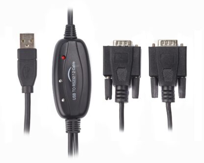 Кабель-переходник USB 2.0 – 2 х COM (9+25-контактный), 1,4 м Viewcon VE591