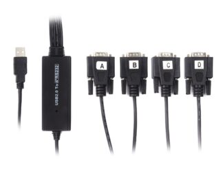 Кабель-перехідник USB 2.0-4 х COM (9+25pin), 1.4 м Viewcon VE671