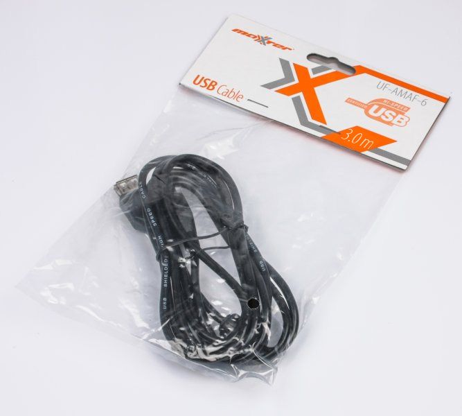 Кабель-подовжувач USB 2.0 AM/AF, 3 м Maxxter U-Amaf-10 — фото 2