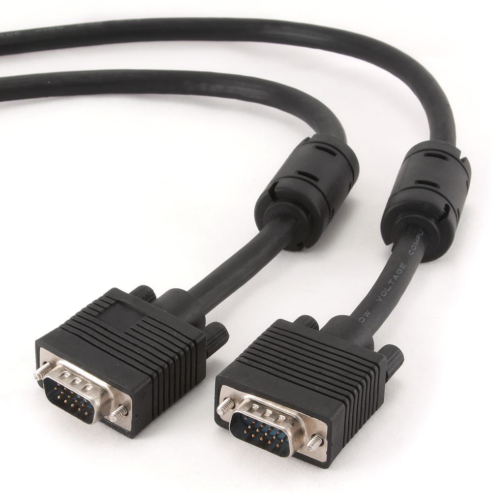 Кабель premium VGA, 3+ 9C HD15M, подвійне екранування, з 2-ма — фото 2