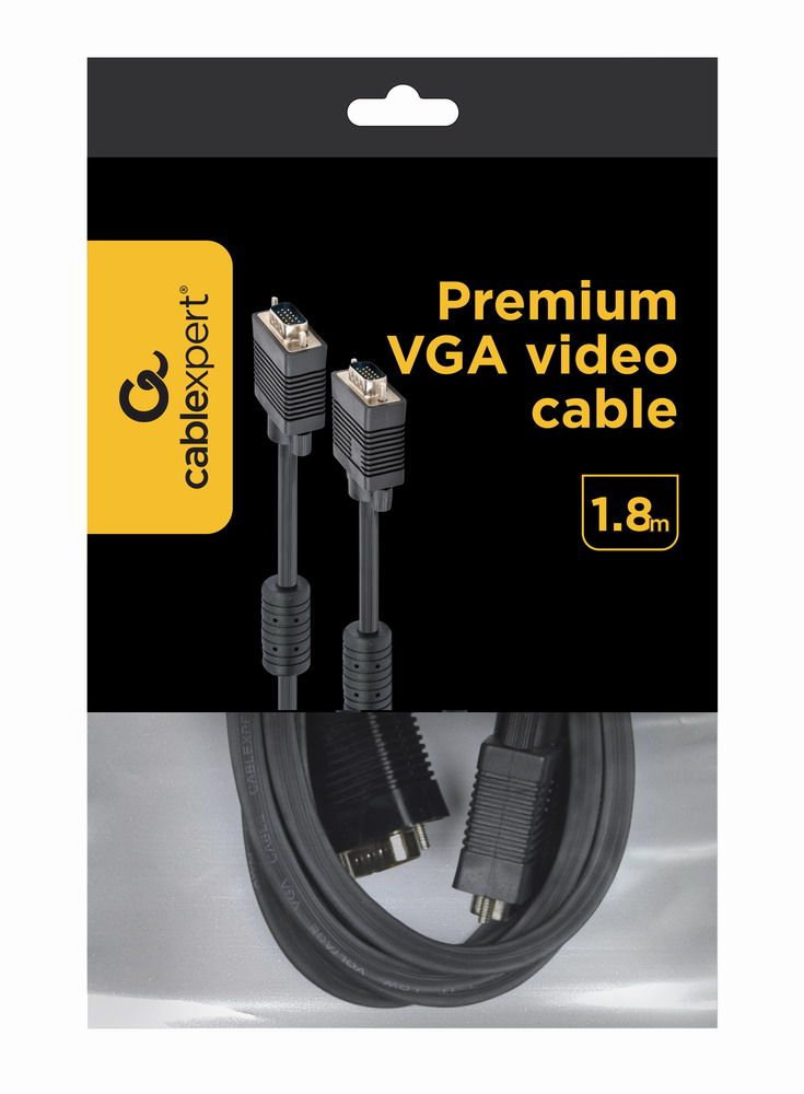 Кабель premium VGA, 3+9C HD15M, подвійне екранування, з 2-ма — фото 4