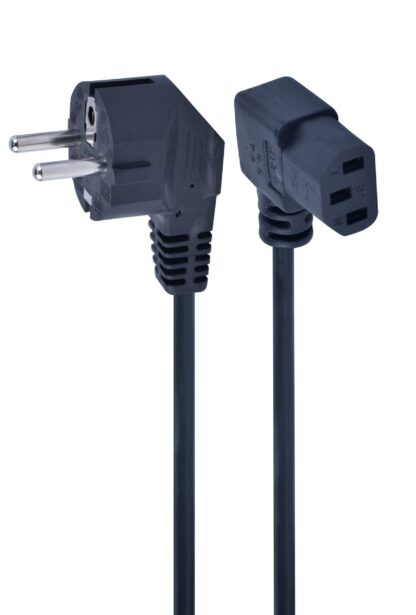 Силовой кабель, CEE7/7-C13, 90 градусов, длина 1,5 м, VDE, 3*1 мм