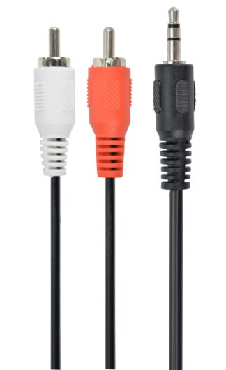 Кабель стерео аудіо, 3.5 мм / 2 х RCA-тюльпан тато, 0.2 м Cablexpert