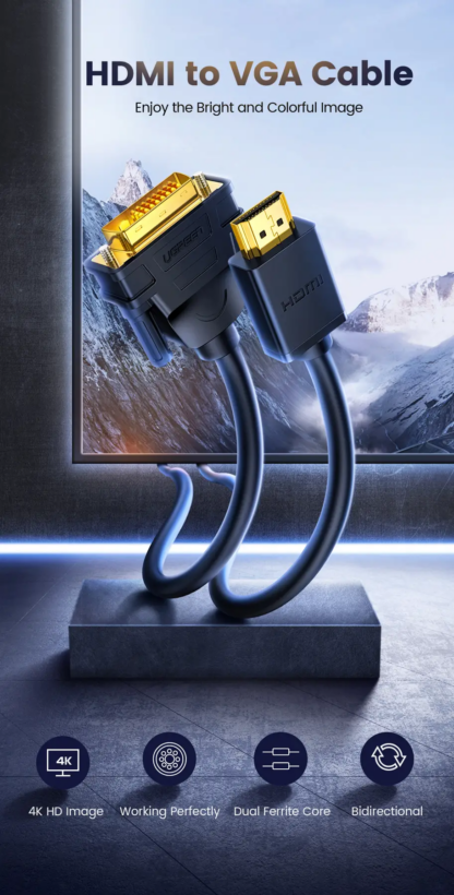 Кабель UGREEN Hdmi to DVI 2 м для монітора — фото 8