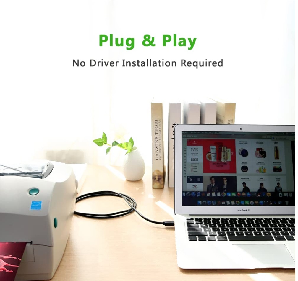Кабель UGREEN USB 3.0 AM to BM для принтера — фото 3
