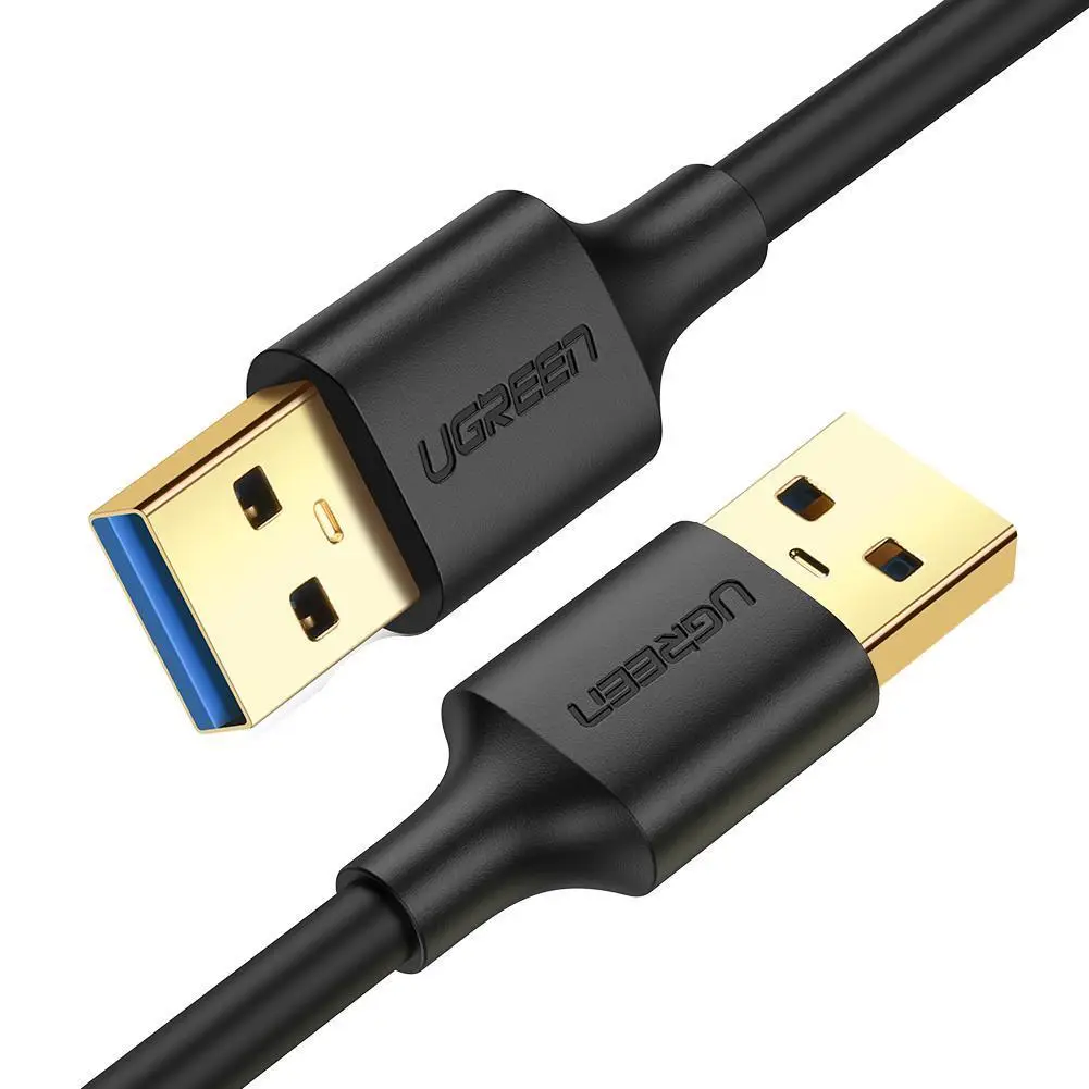 Кабель UGREEN USB-A 3.0 Male to Male Cable 1m (Black) — фото 3
