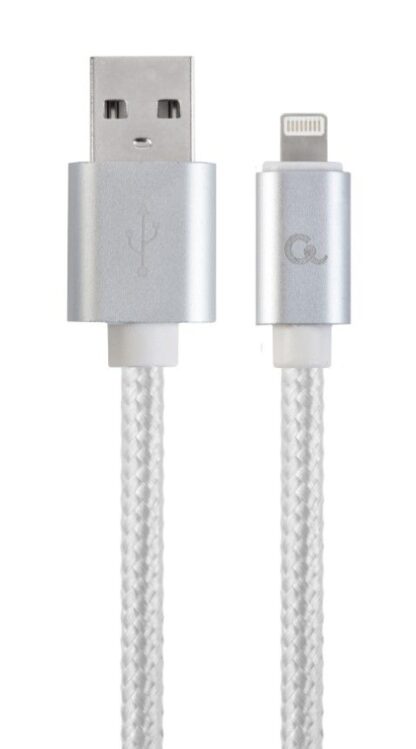Кабель USB 2.0, A-тато/Lightning, 1.8 м, з обплетенням та металевими