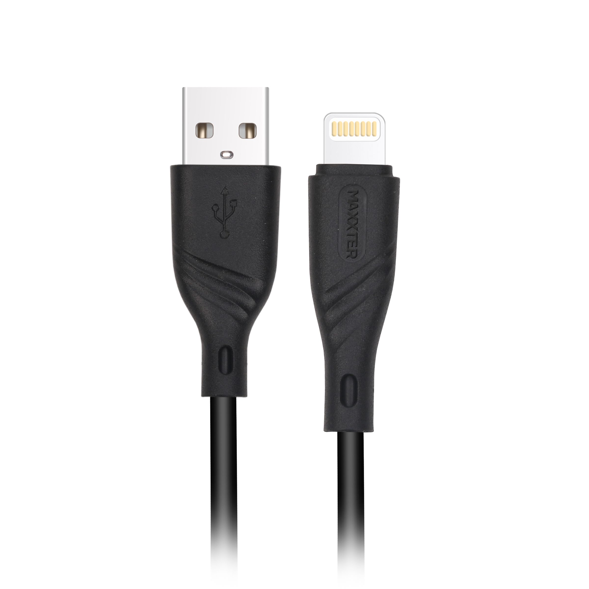 Кабель USB 2.0 А-тато/Lightning, 2 м, 2.4 А Maxxter UB-L-USB-02-2m