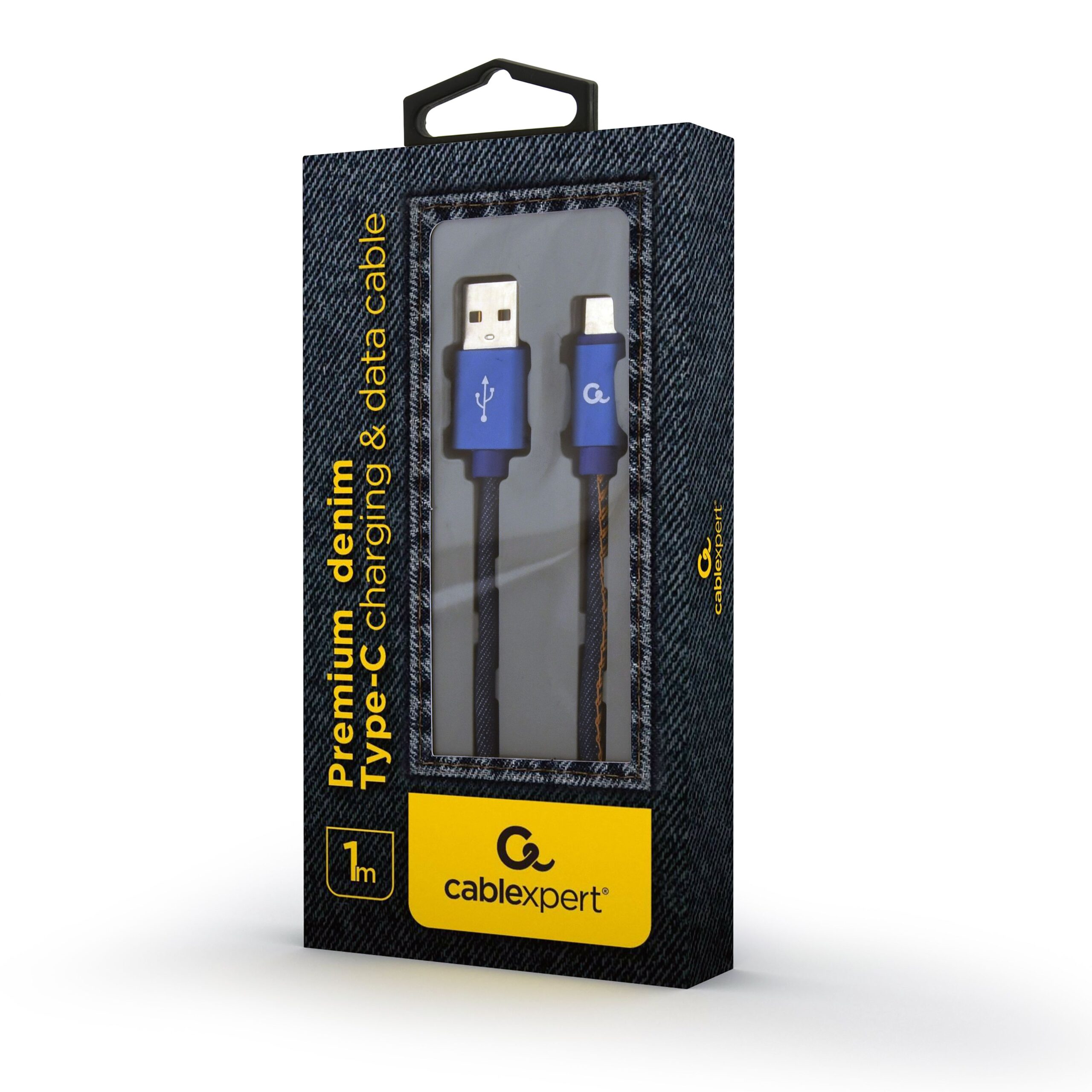 Кабель USB 2.0 A-тато/C-тато, 1 м, преміум, 2.1 А Cablexpert — фото 2