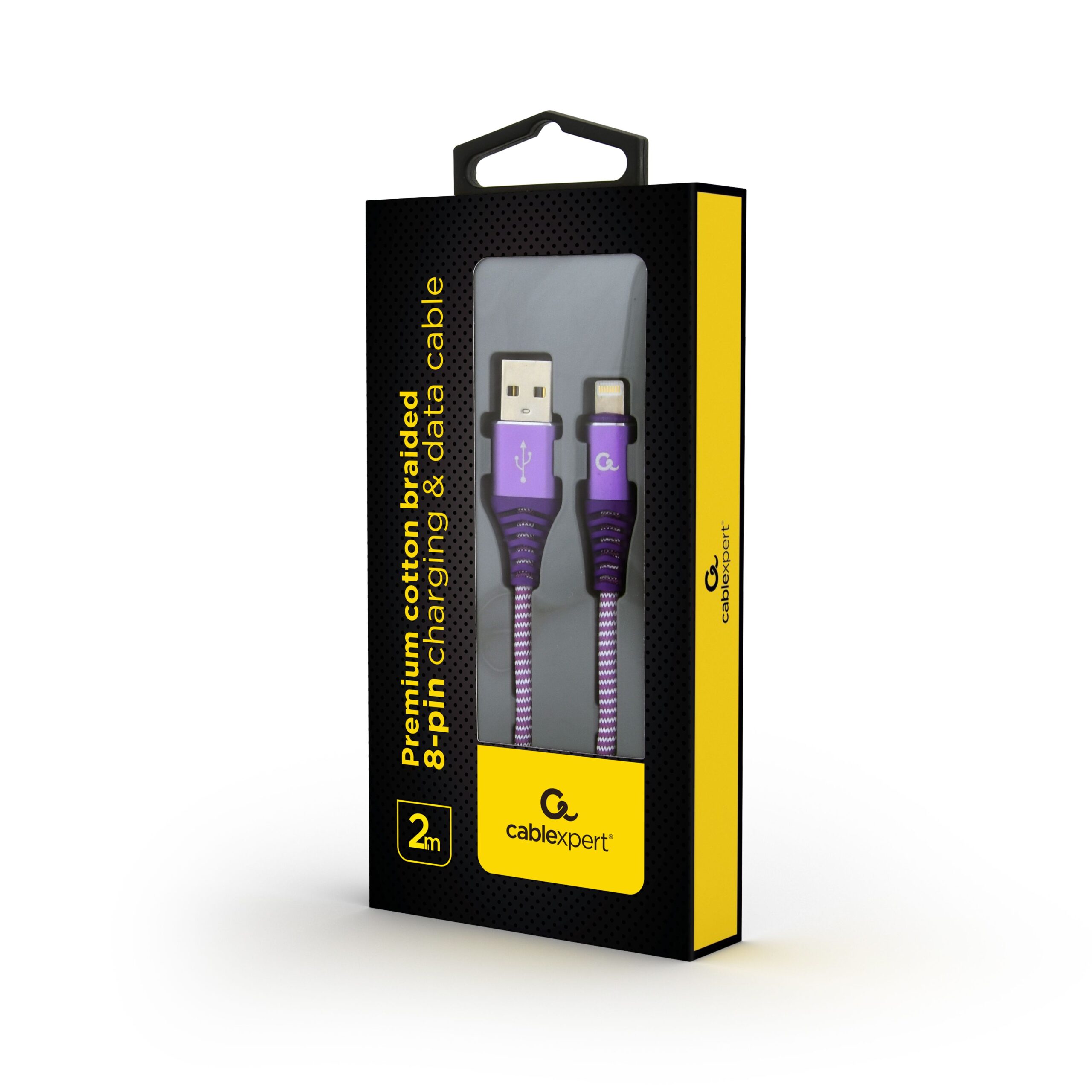Кабель USB 2.0 А-тато/Lightning, 2 м, преміум, 2.1 А Cablexpert — фото 2