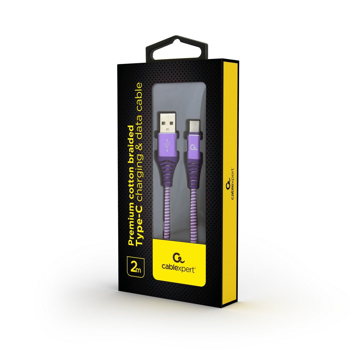 Кабель USB 2.0 A-тато/Type-C тато, преміум, 2.1 А Cablexpert — фото 2