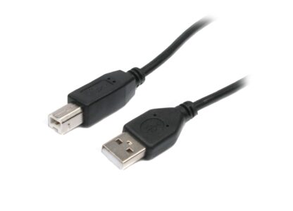 Кабель USB 2.0 AM/BM 1.8 м, чорний Maxxter U-Ambm-6