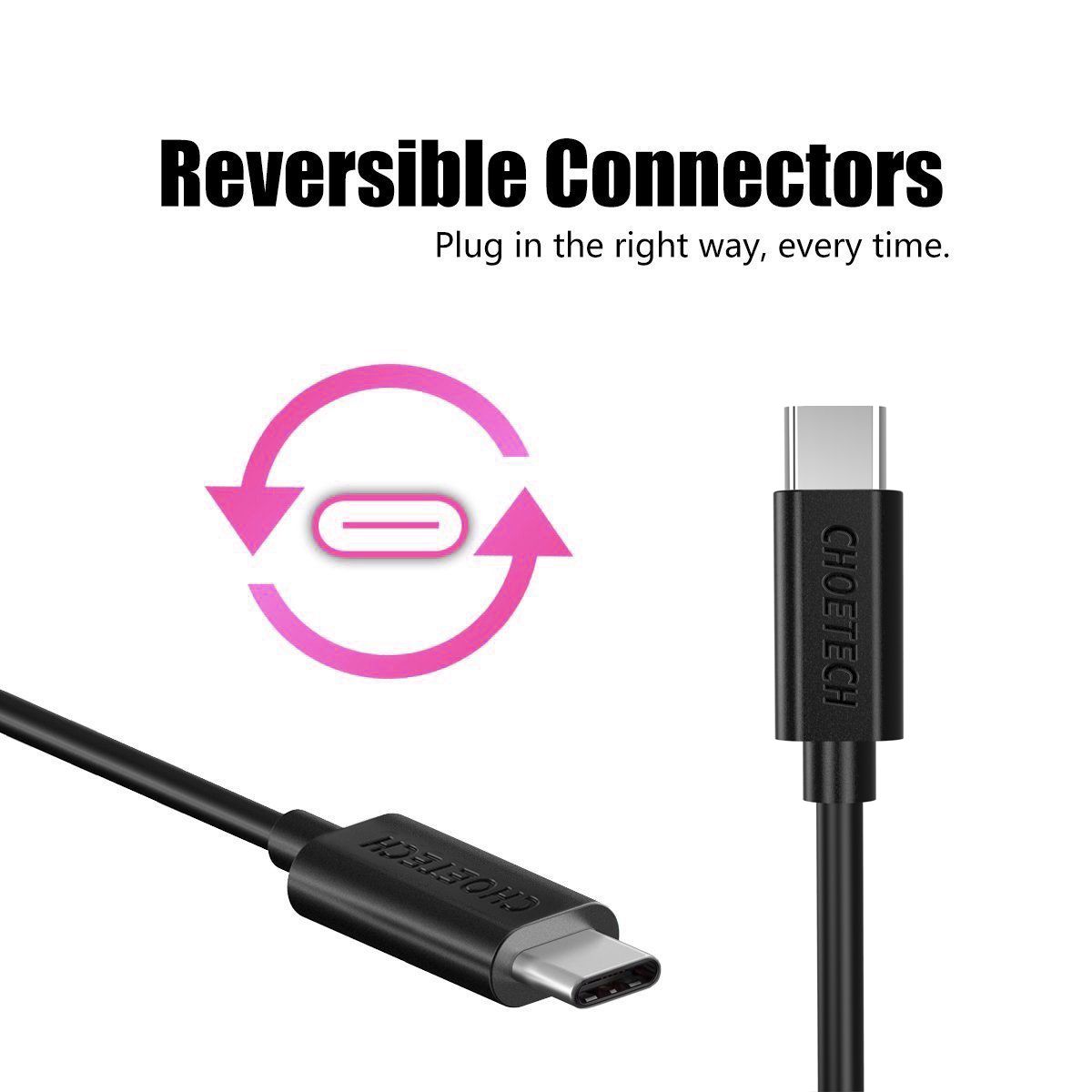 Кабель USB 2.0, C-тато/C-тато, 2 м, преміум Choetech CC0003 — фото 6
