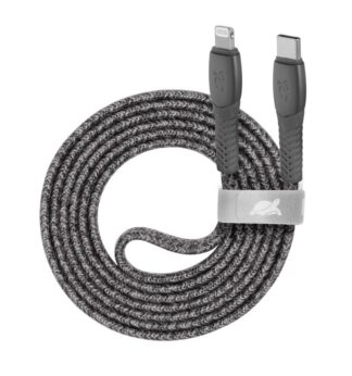 Кабель USB 2.0 Lighting/Type-C, тканинне обплетення, 1.2 м, 3 А