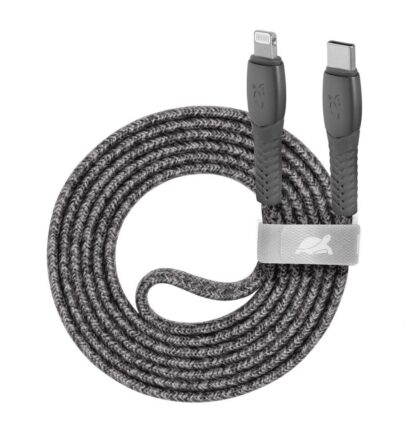 Кабель USB 2.0 Lighting/Type-C, тканинне обплетення, 1.2 м, 3 А