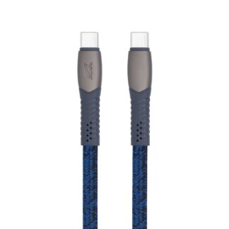 Кабель USB 2.0 Type-C/Type-C, тканинне обплетення, 1.2 м, 3 А, 60 Вт