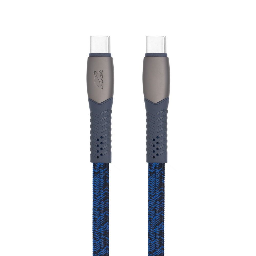 Кабель USB 2.0 Type-C/Type-C, тканинне обплетення, 1.2 м, 3 А, 60 Вт