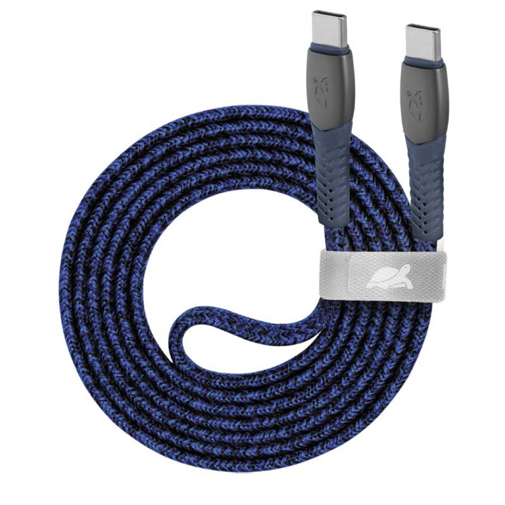 Кабель USB 2.0 Type-C/Type-C, тканинне обплетення, 1.2 м, 3 А, 60 Вт — фото 3