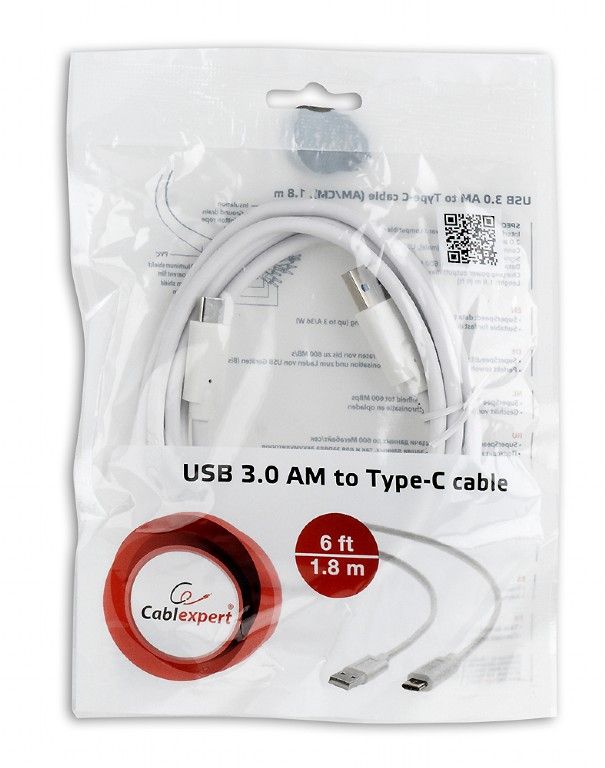 Кабель USB 3.0 A-тато/C-тато, 1.8 м, преміум Cablexpert — фото 5