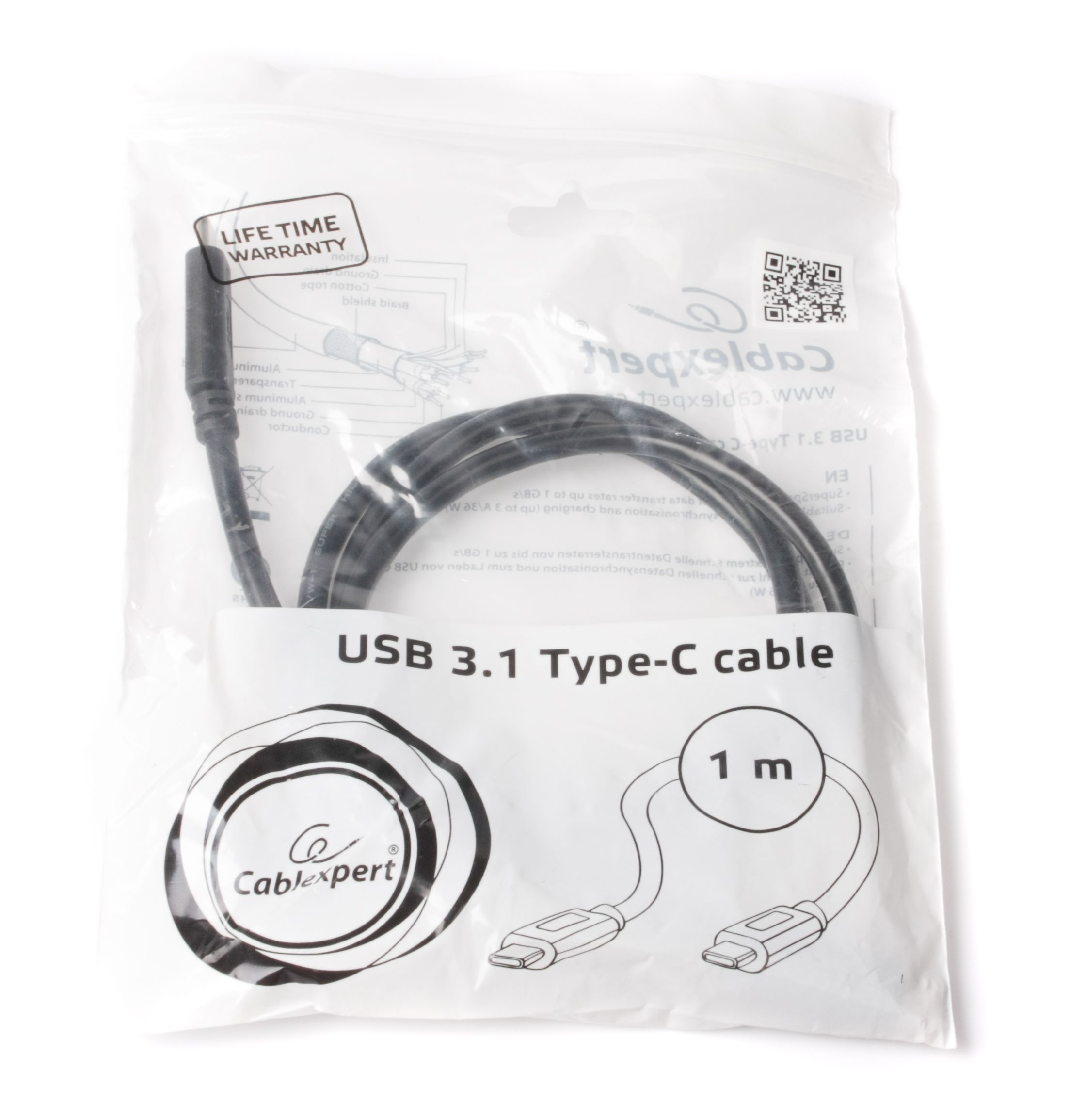 Кабель USB 3.1 C-тато/C-тато, 1 м, преміум Cablexpert — фото 5
