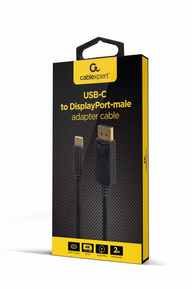 Кабель USB-C на DisplayPort, 4K 60 Гц, 2 м Cablexpert A-CM-DPM-01 — фото 2