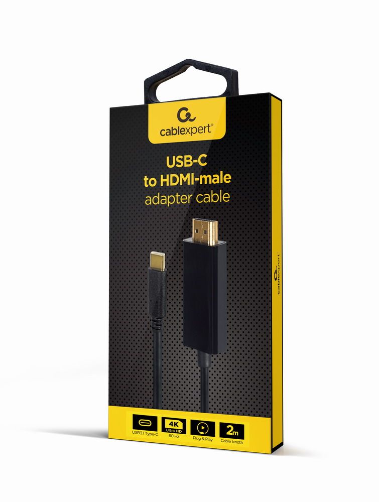 Кабель USB-C на Hdmi, 4K@60 Гц, 2 м Cablexpert A-CM-Hdmim-02 — фото 2