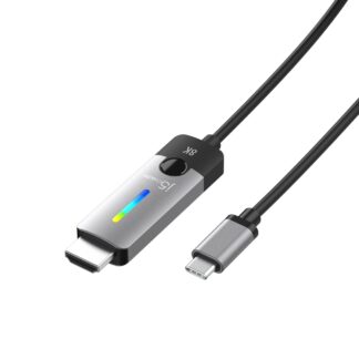 Кабель USB-C на Hdmi, 8K 60 Гц, LED RGB 1.8 м J5create JCC157-N