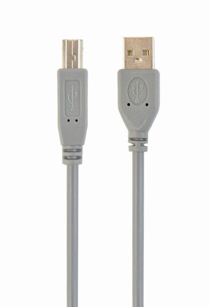 Кабель USB2.0 A-тато/B-тато, сірий, 1.8 м, преміум Cablexpert