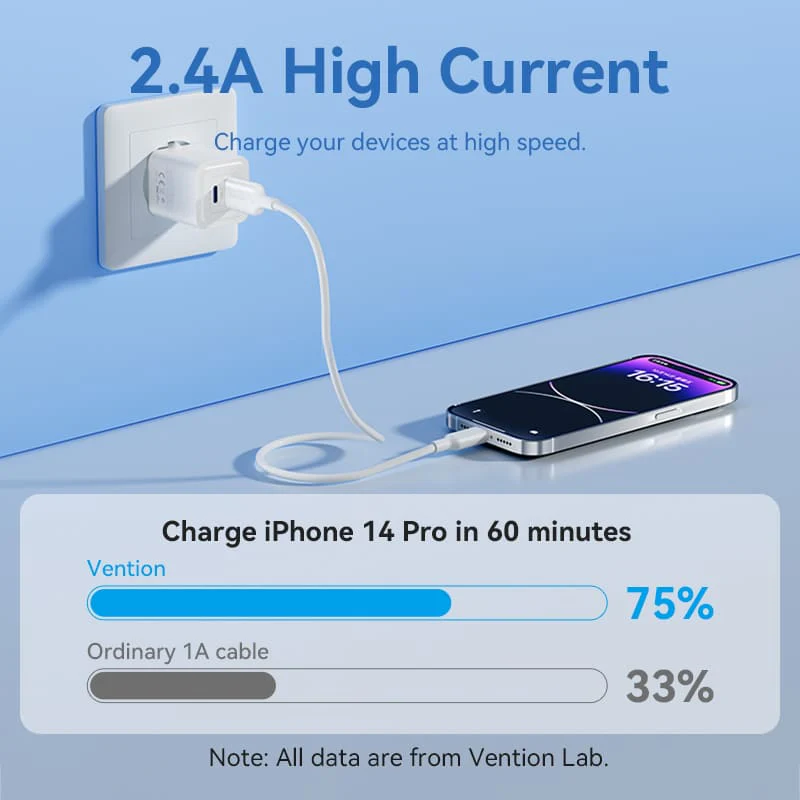 Кабель Vention USB Type-A to Lightning для iPhone — фото 7